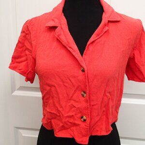 Wild Fable Women's Crop Top Size Small Coral Color
